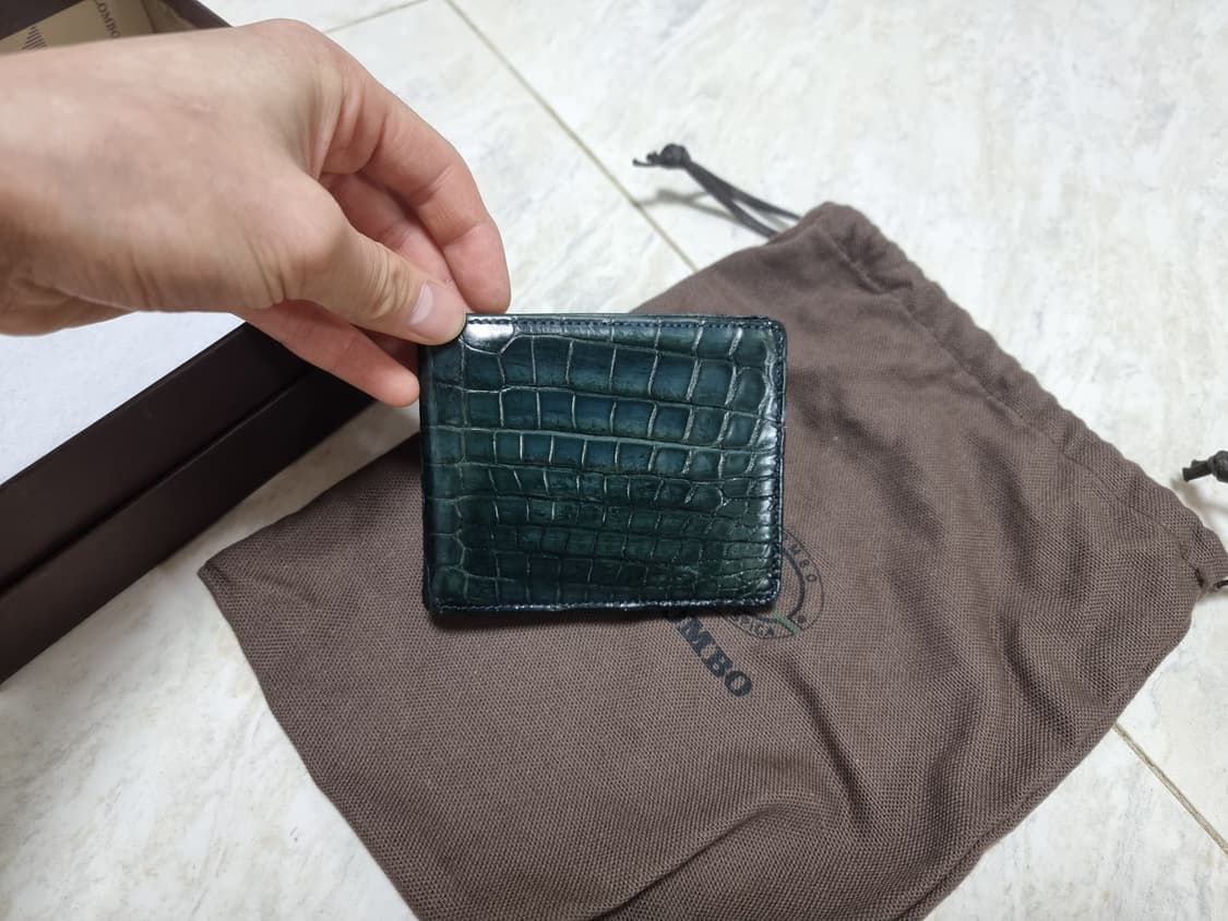 콜롬보 통와니 머니클립 지갑 반지갑 악어가죽 사파이어 에메랄드 상품이미지1