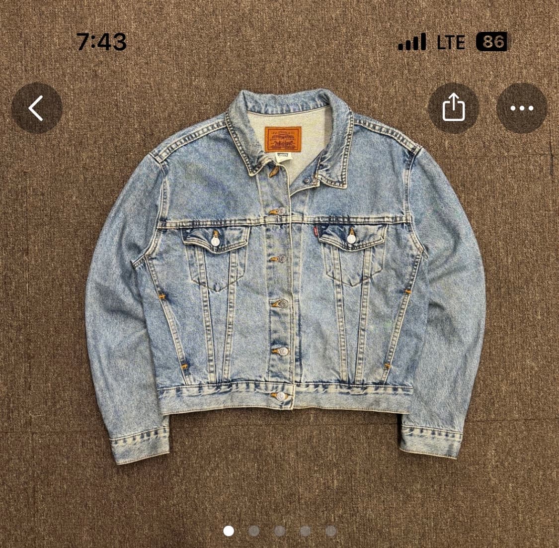 90s 리바이스 데님 트러커자켓 made in usa M 상품이미지1