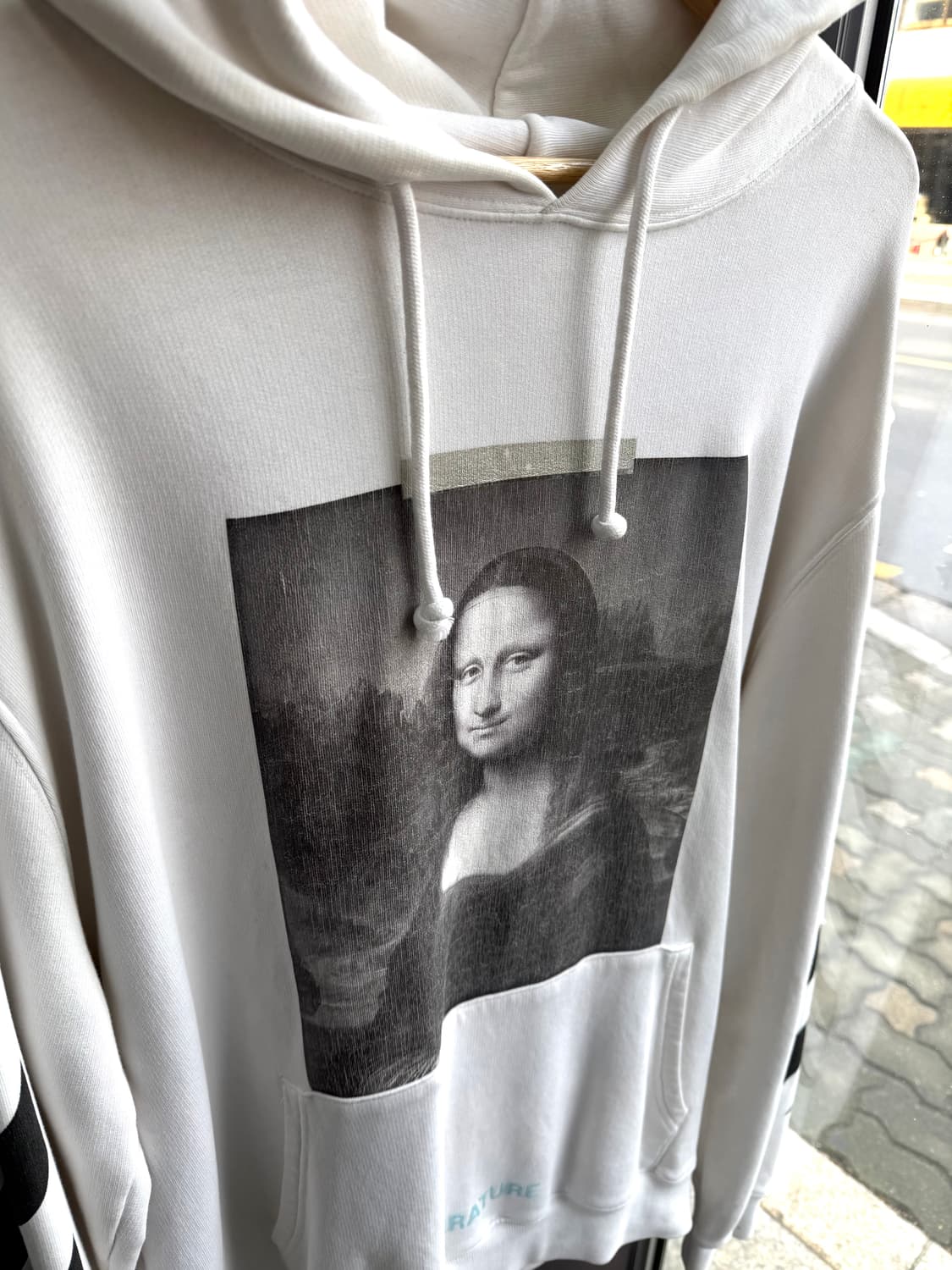 L/ 오프화이트 모나리자 크랙 후드티 상품이미지5