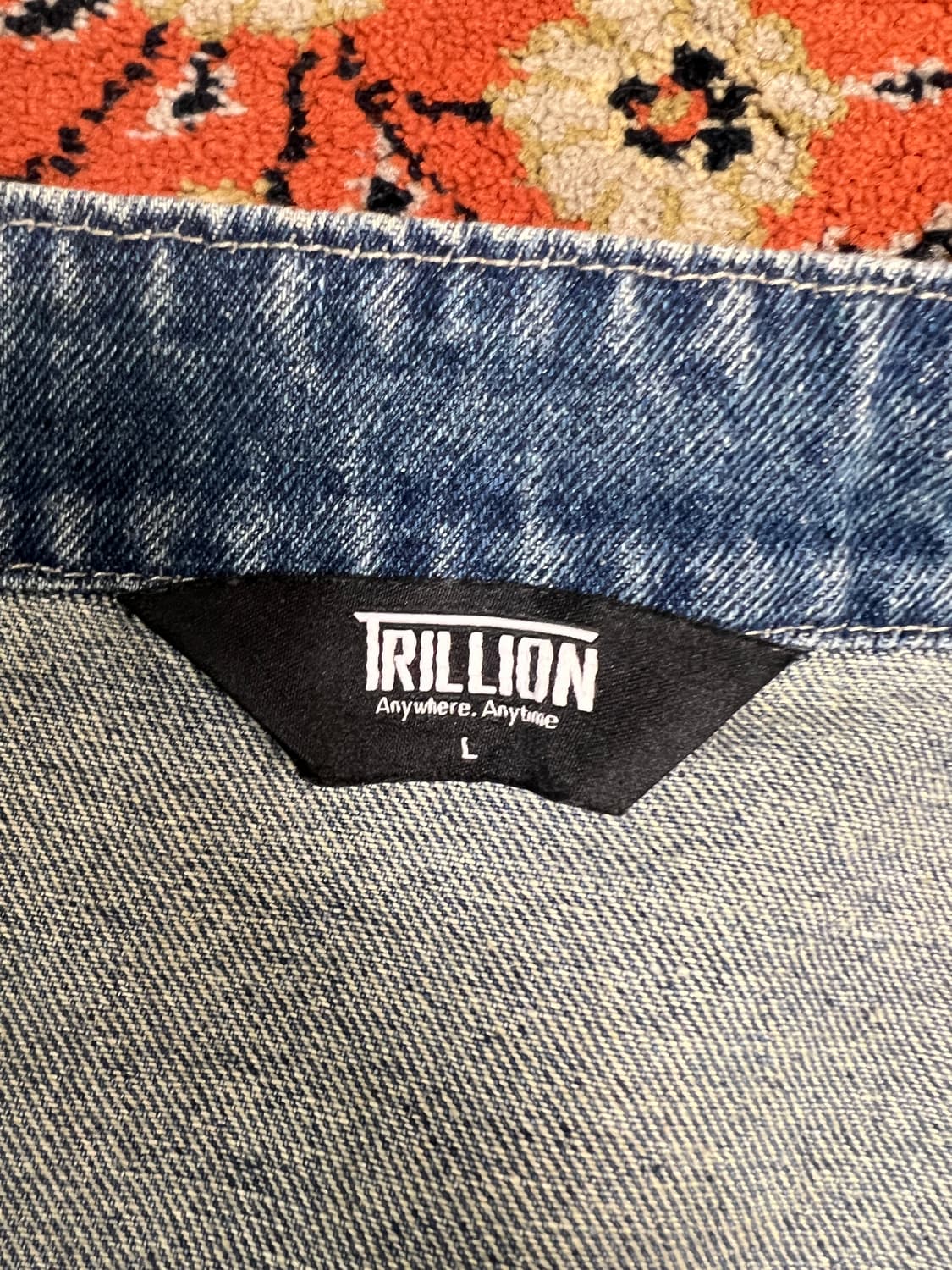 [L] 트릴리온 페이드 워싱 바이커 데님 자켓 상품이미지4