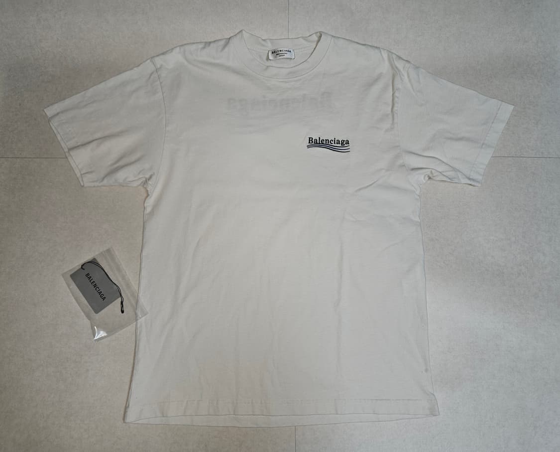 발렌시아가 웨이브 로고 자수 반팔티셔츠  Xs Unisex  상품이미지1