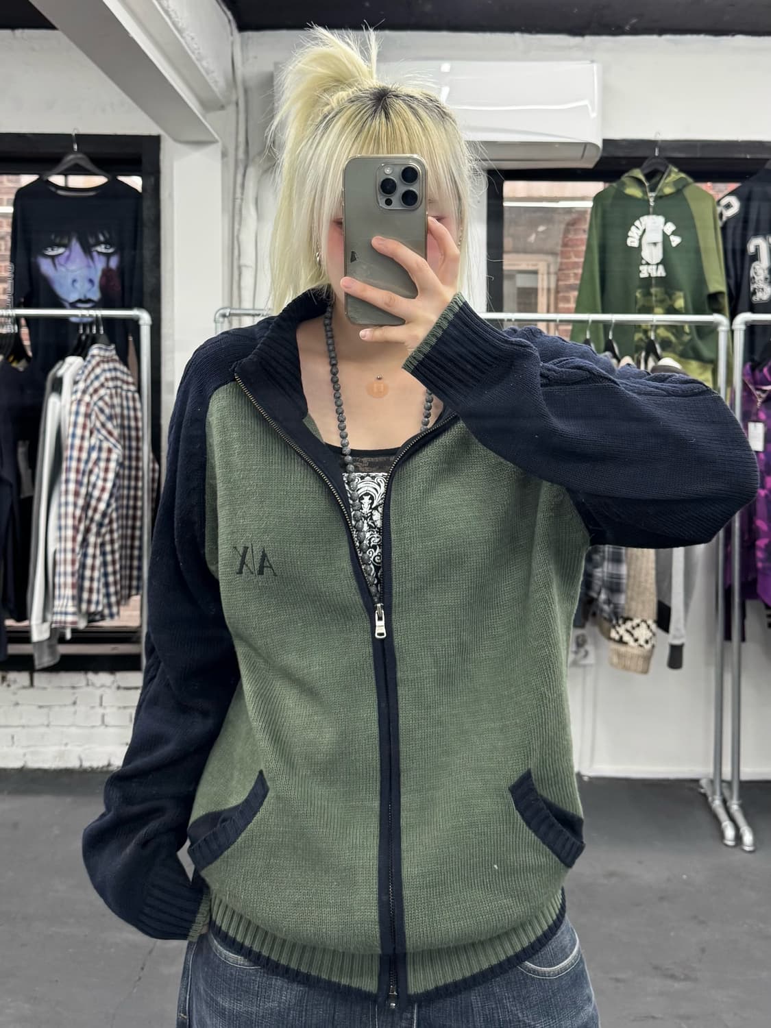 아르마니 익스체인지 니트집업 상품이미지1