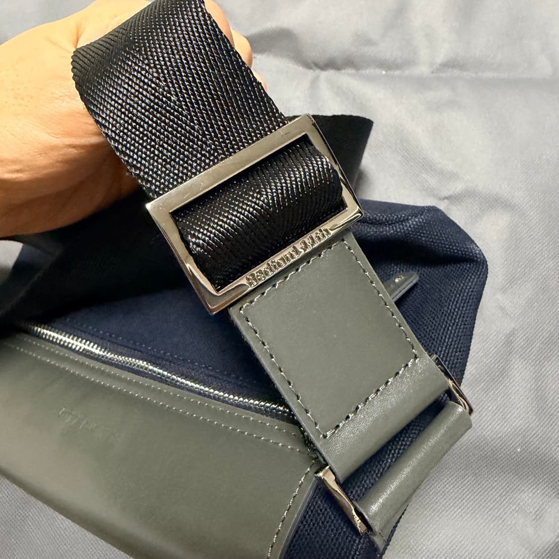 베드포드일레븐스 더블 벨티드 베이비슬링(네이비그레이) 상품이미지4