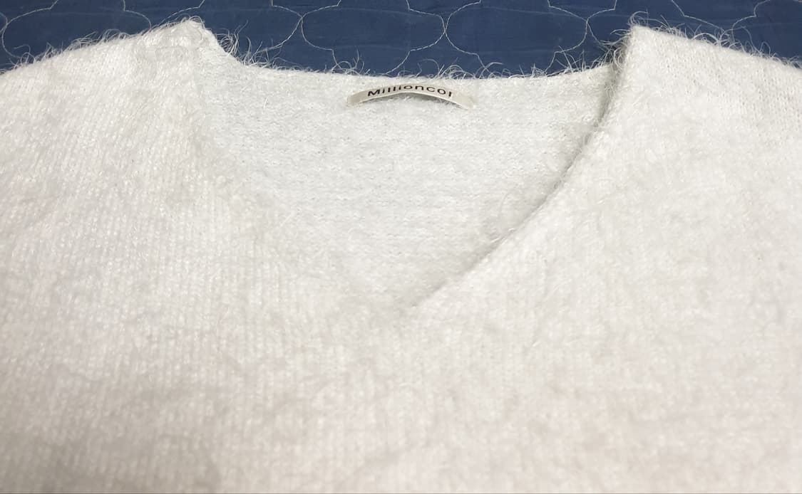 밀리언코르 헤어리 브이넥 긴팔 니트 (F) 상품이미지4