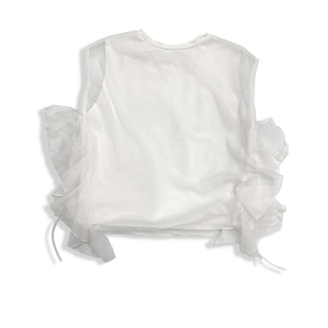 Side Frill Veil Sleeveless Top 상품이미지3