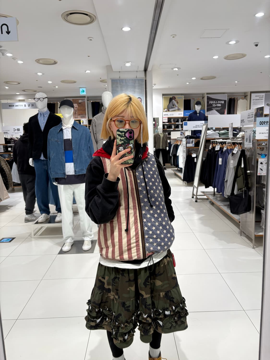 성조기 패딩조끼 상품이미지3