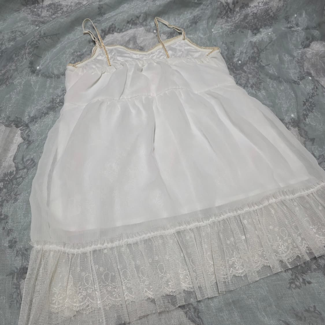 빈티지 리즈리사 나비 슬리브리스 나시 퍼 가디건 페어리 모리 코디셋 상품이미지6