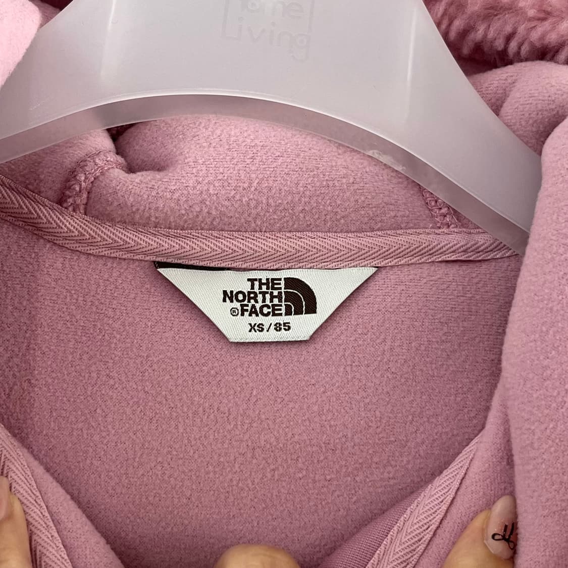 노스페이스 화이트라벨 핑크 후드 뽀글이 플리스 자켓 상품이미지8
