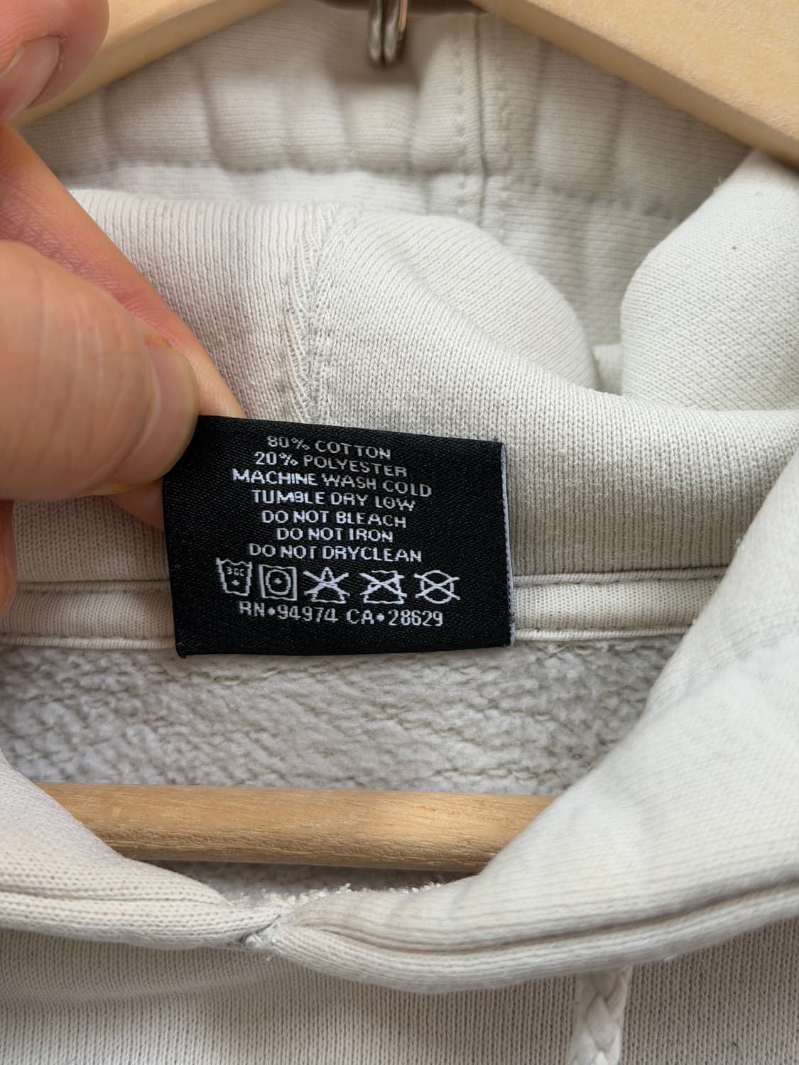 Stussy 스투시 재팬 크림 후드티 M 상품이미지3