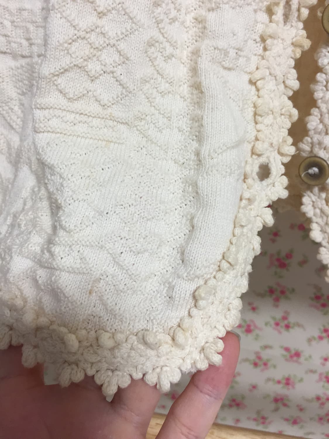 빈티지 모리걸 아이보리 니트 베스트 상품이미지4