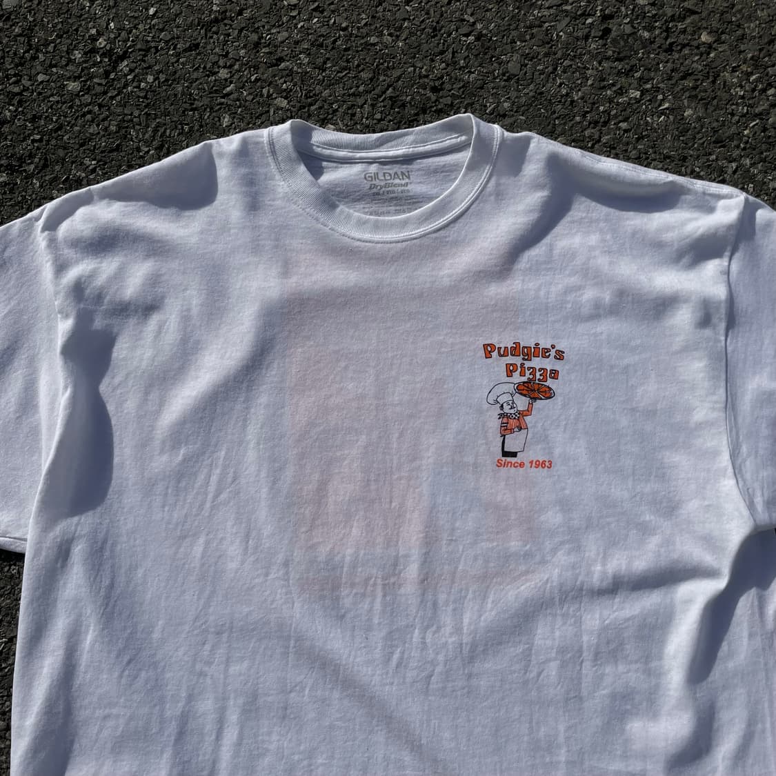 길단 화이트 빈티지 미국 프린팅 흰 반팔 티셔츠 상품이미지3