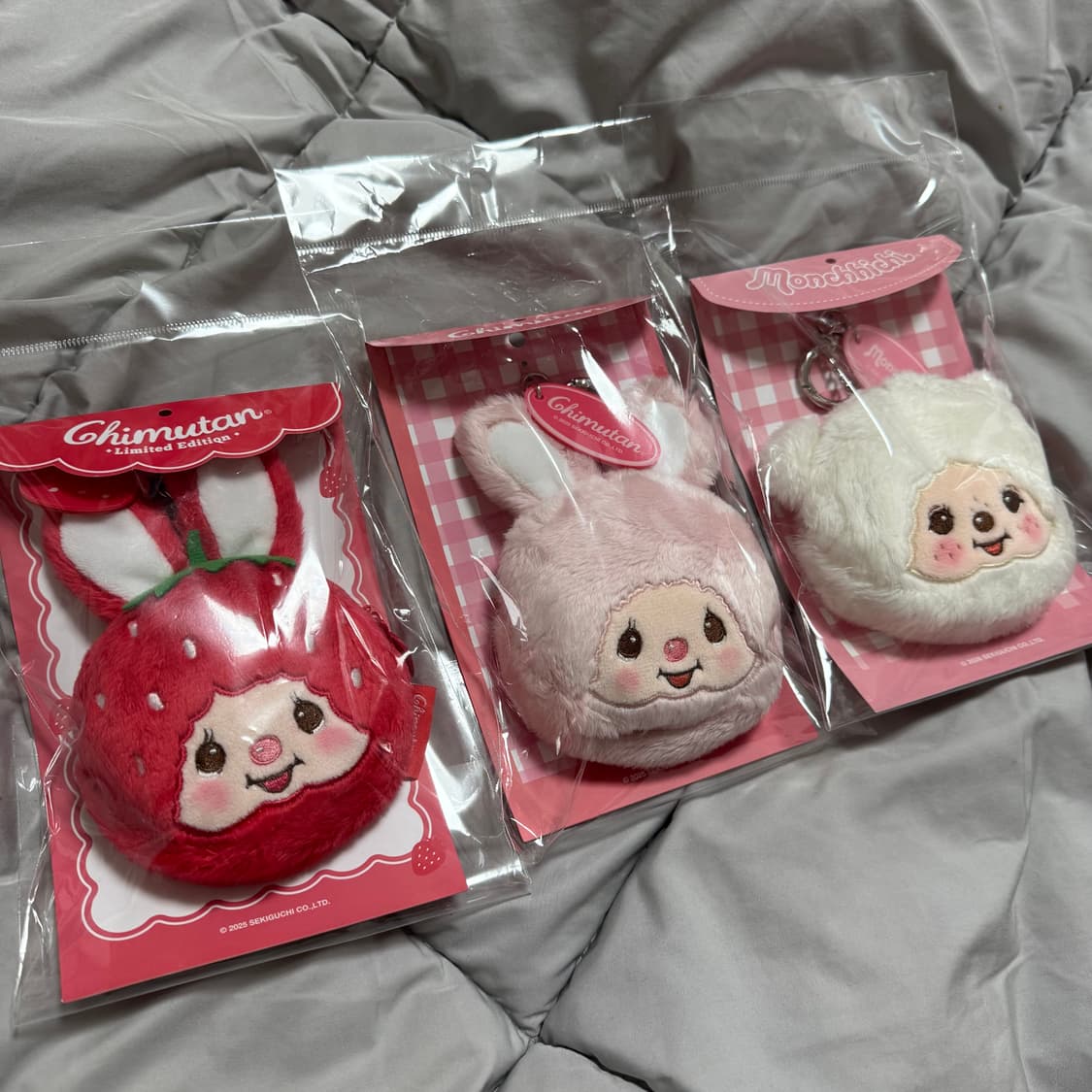 몬치치 치무탄 한정 딸기 챠무 캐릭터 파우치 키링 인형 상품이미지1