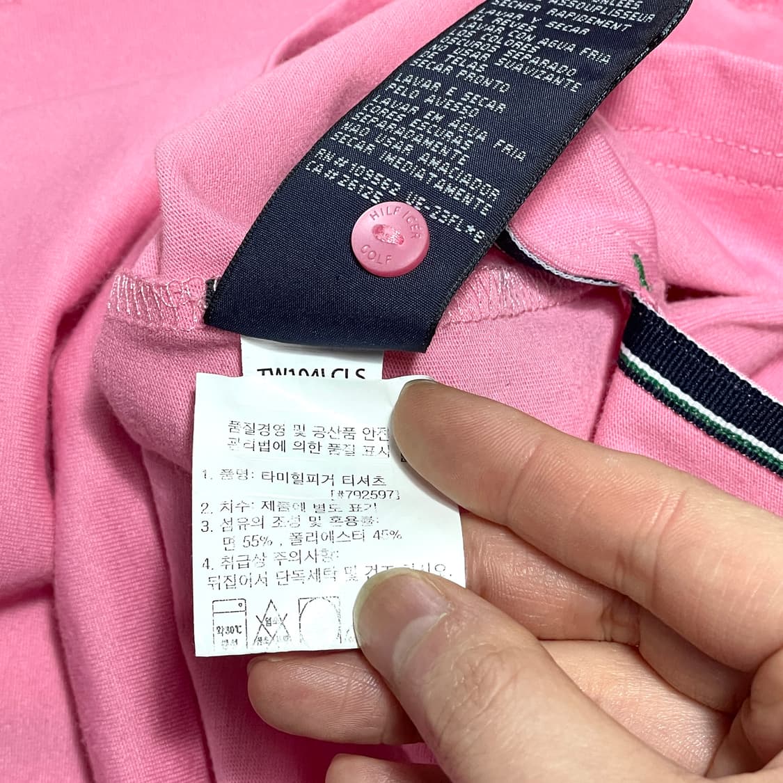 타미힐피거 골프 핑크 카라티셔츠 여성M 상품이미지6
