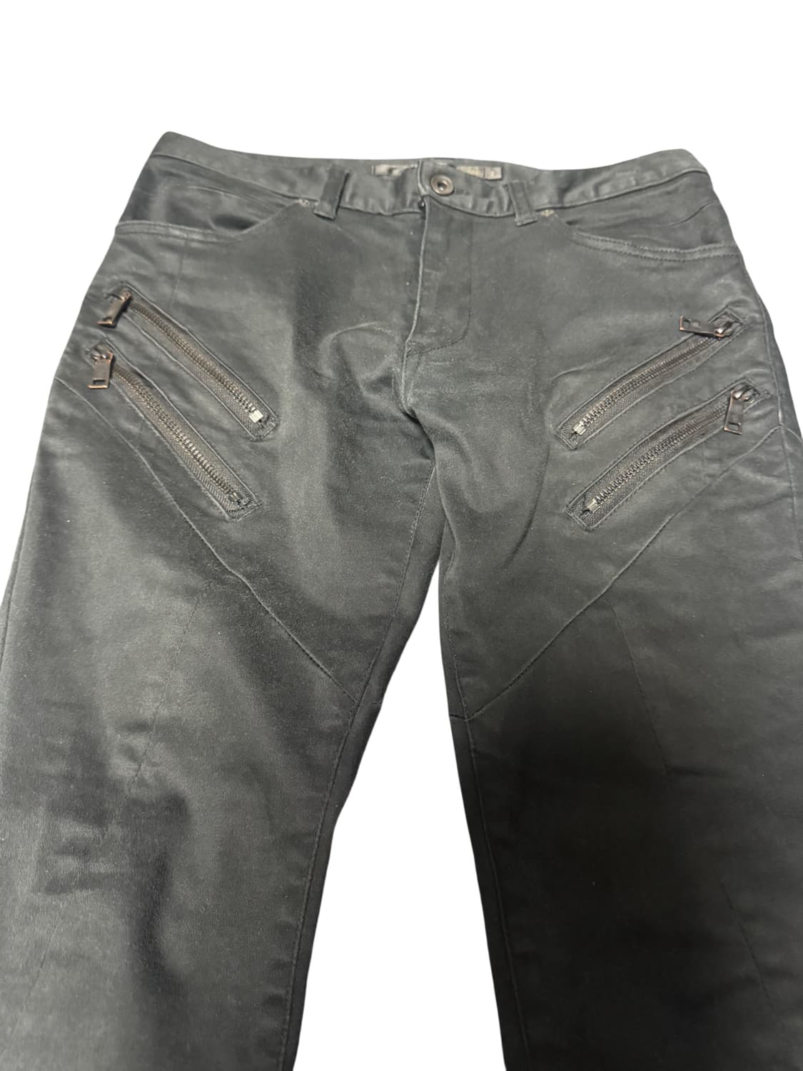 Schlussel Zipper Detail Black Jeans 상품이미지3