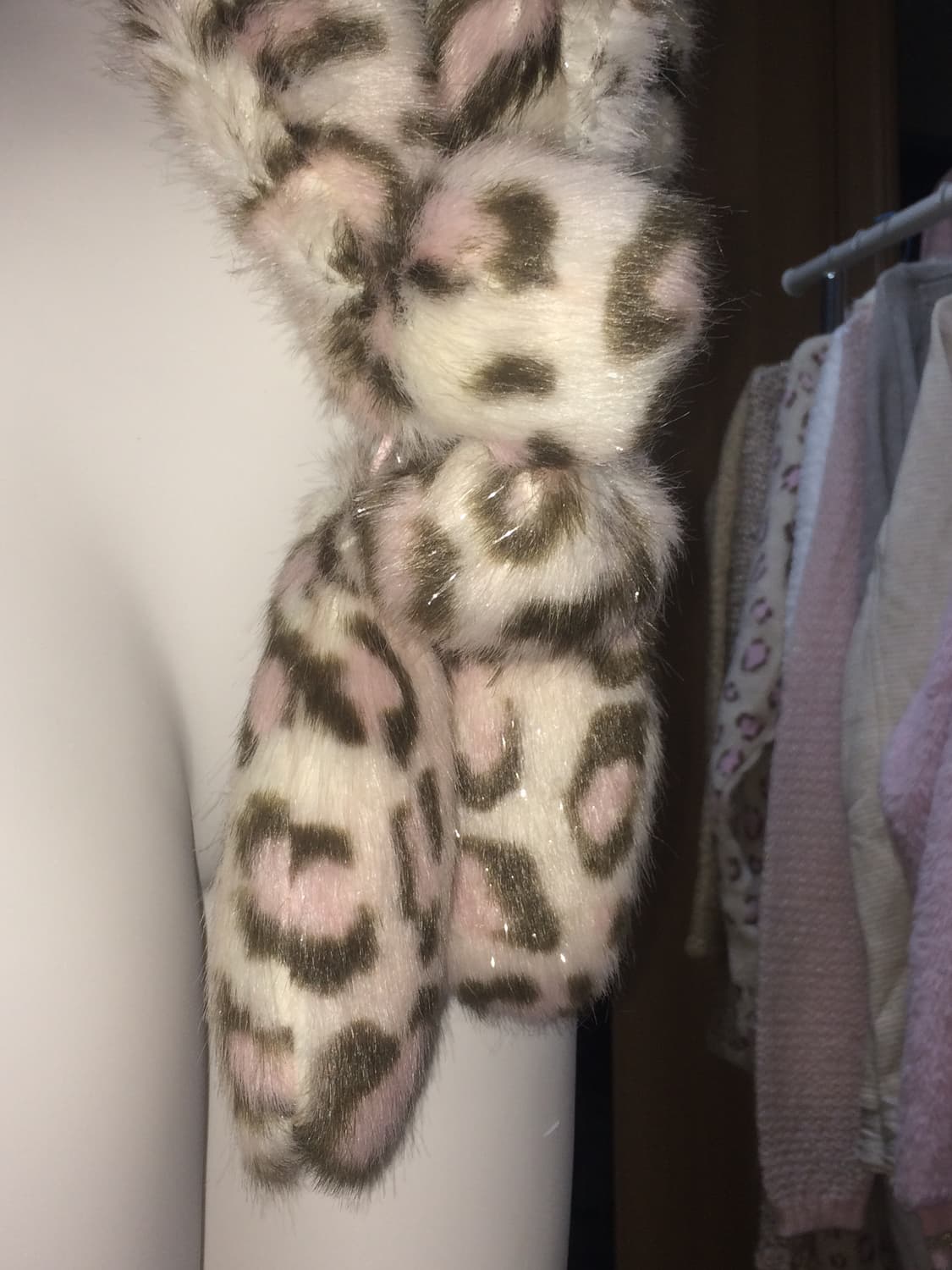 빈티지 호피 글리터 폼폼 머플러 달천 갸루 상품이미지2