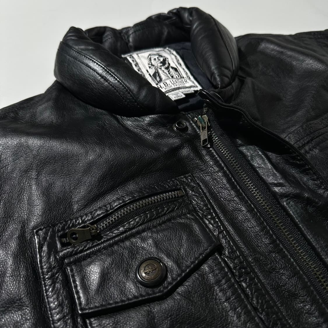 HB Leather 카우레더 유틸리티 베스트 자켓 상품이미지5