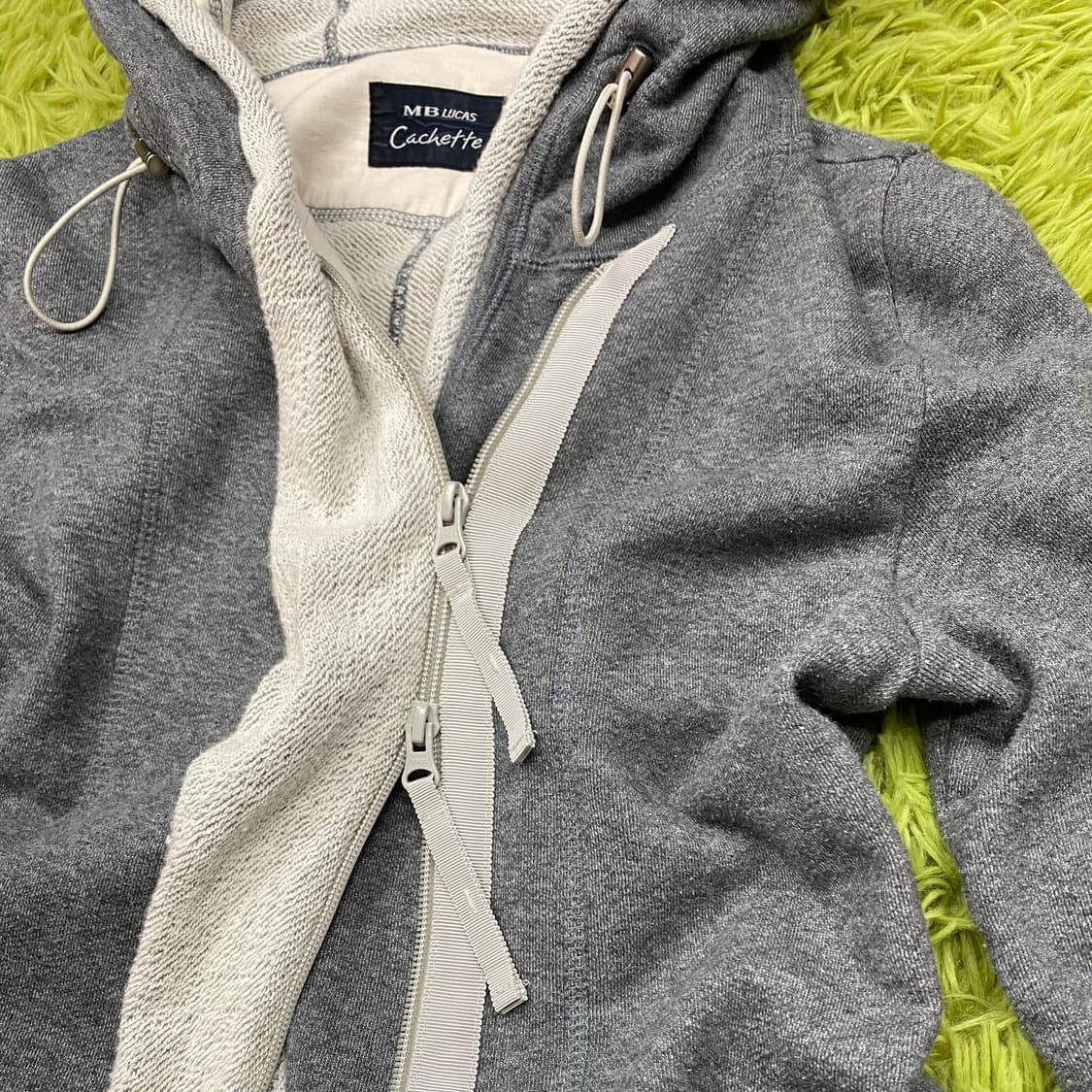 MB LUCAS CACHETTE 애시메트릭 지퍼 컷 오프 자켓 상품이미지3