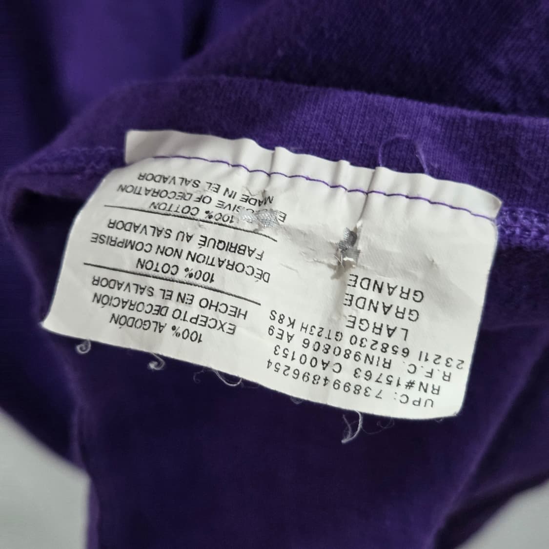 챔피온 스펠로고 프린팅 반팔티 퍼플 L  상품이미지4