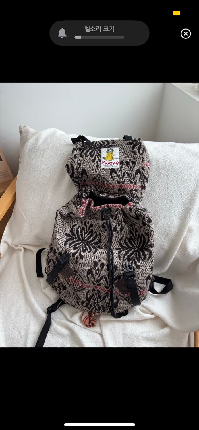 AHCAHCUM 무챠챠 자카드 백팩 상품이미지4
