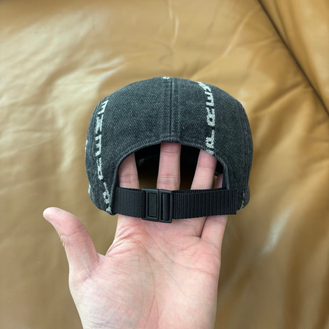 슈프림 캠프캡 모자 박스로고 데님 블랙 상품이미지7