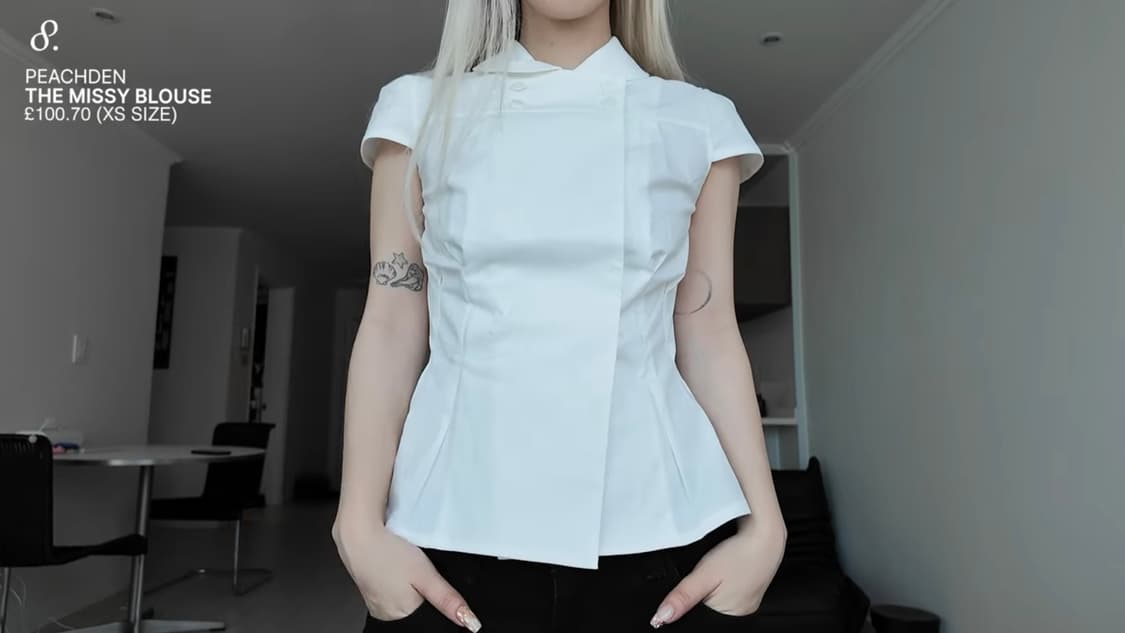 피치댄 블라우스 xs 상품이미지1