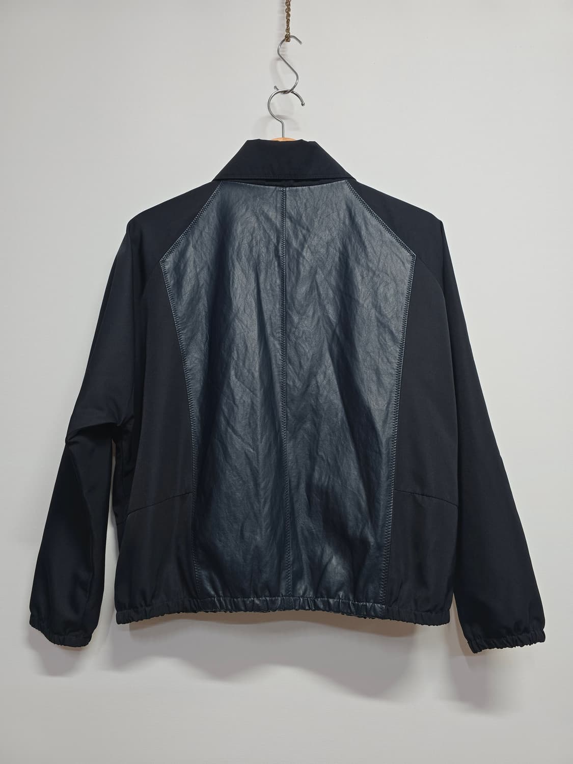 셀레샵  블랙 배색 집업 자켓 점퍼 55 상품이미지5