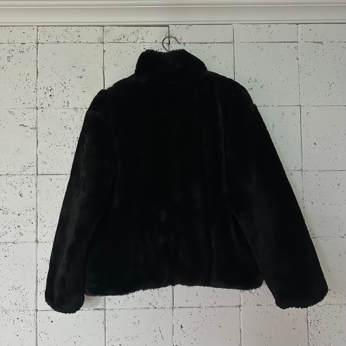 우먼M 나이키 쉐르파 퍼 자켓 블랙 상품이미지6