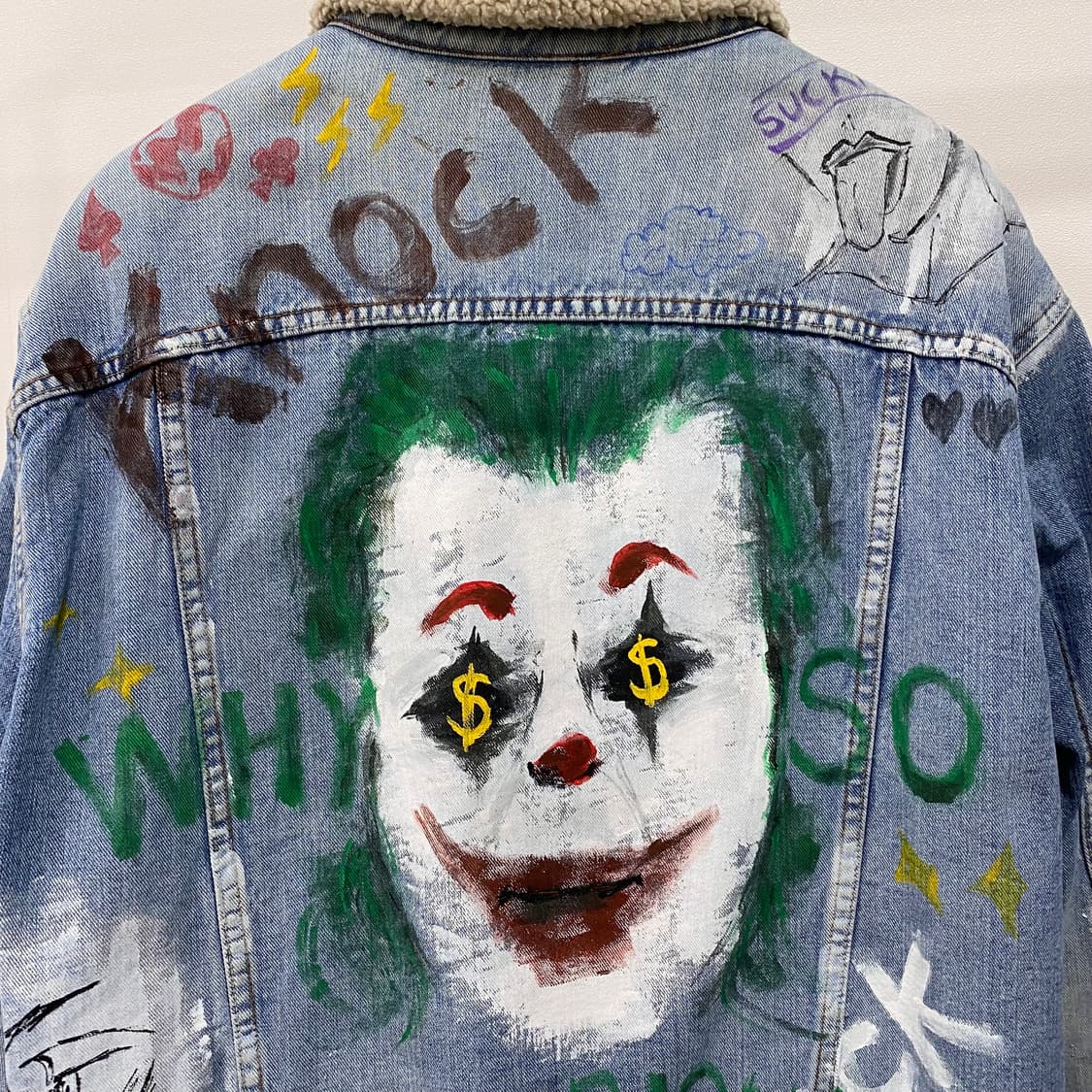 리바이스 핸드 페인팅 커스텀 쉐르파 데님 트러커 자켓 상품이미지3