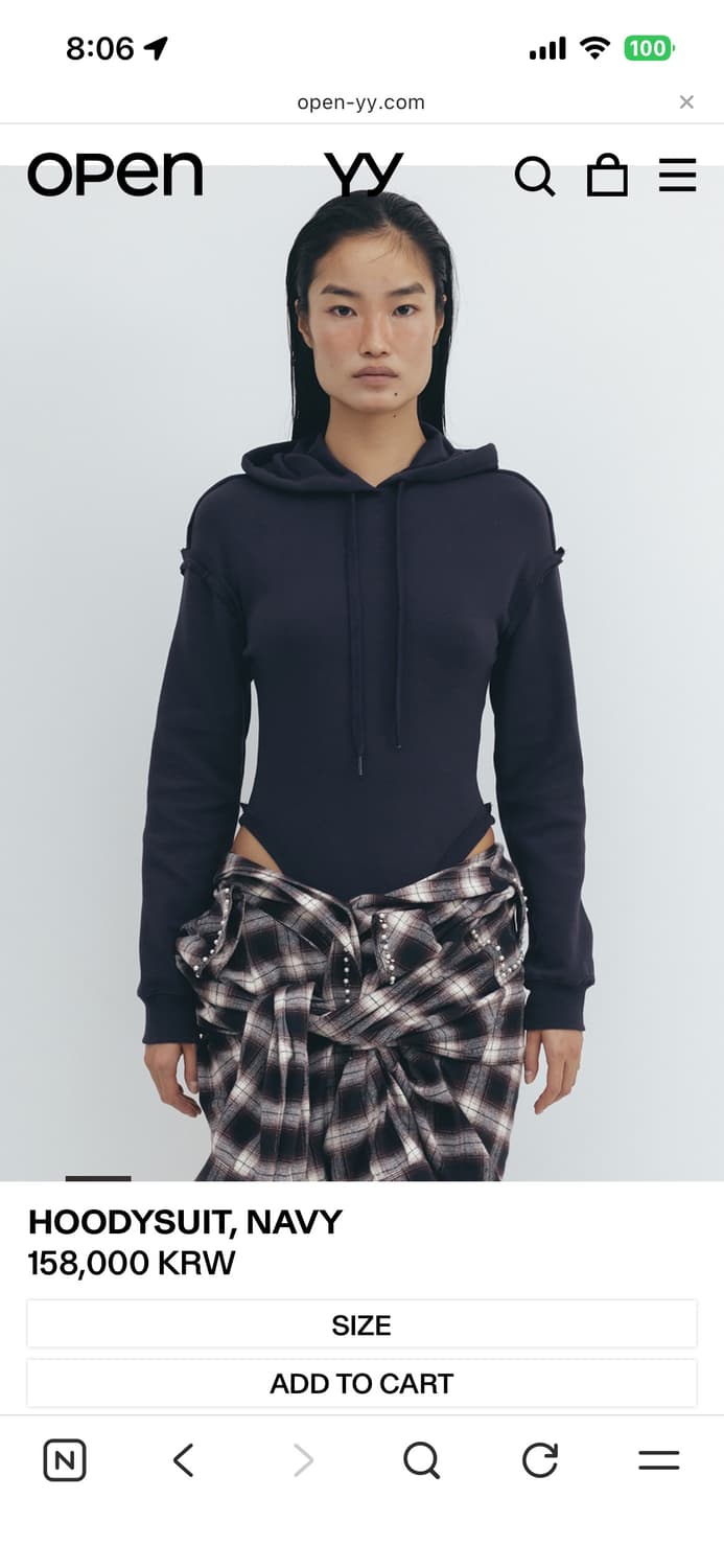 Open yy HOODYSUIT, NAVY (M) 상품이미지2