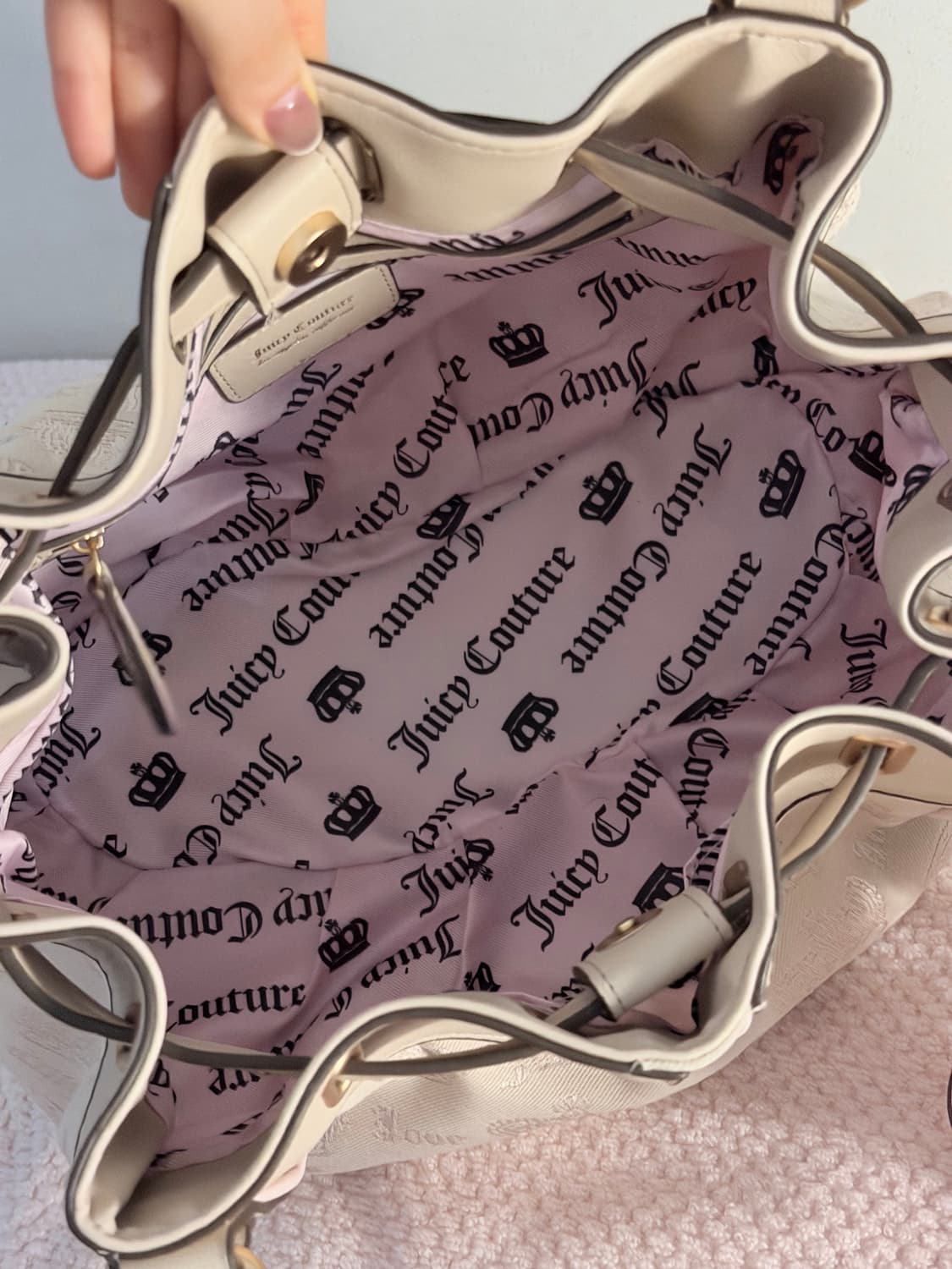 쥬시꾸뛰르 캔디백 아이보리 y2k 숄더백 갸루 핀터깔 베메클 상품이미지3