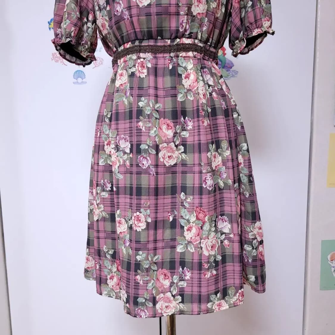 일본빈티지 가을풍 반팔 원피스  상품이미지6