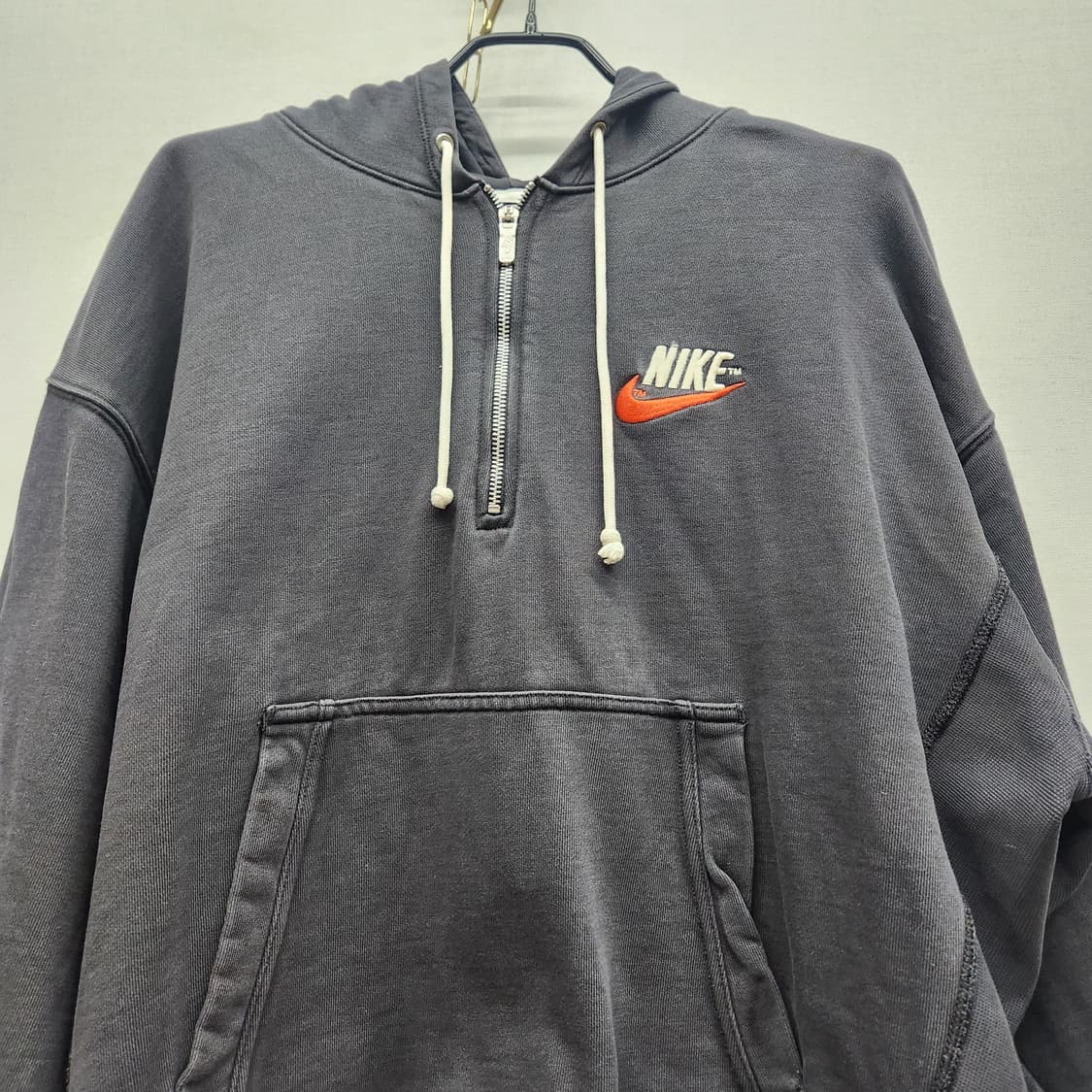 올드스쿨 나이키 로고자수 반집업 후드집업 2XL(2XL) 상품이미지2