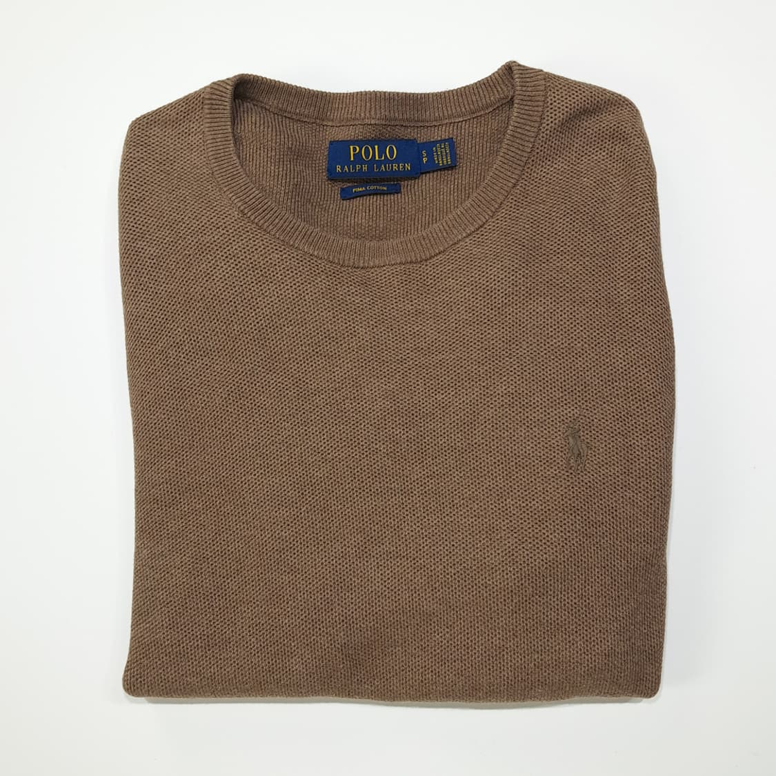 CL007 폴로 피마코튼 와플 모카 니트 스웨터 상품이미지7