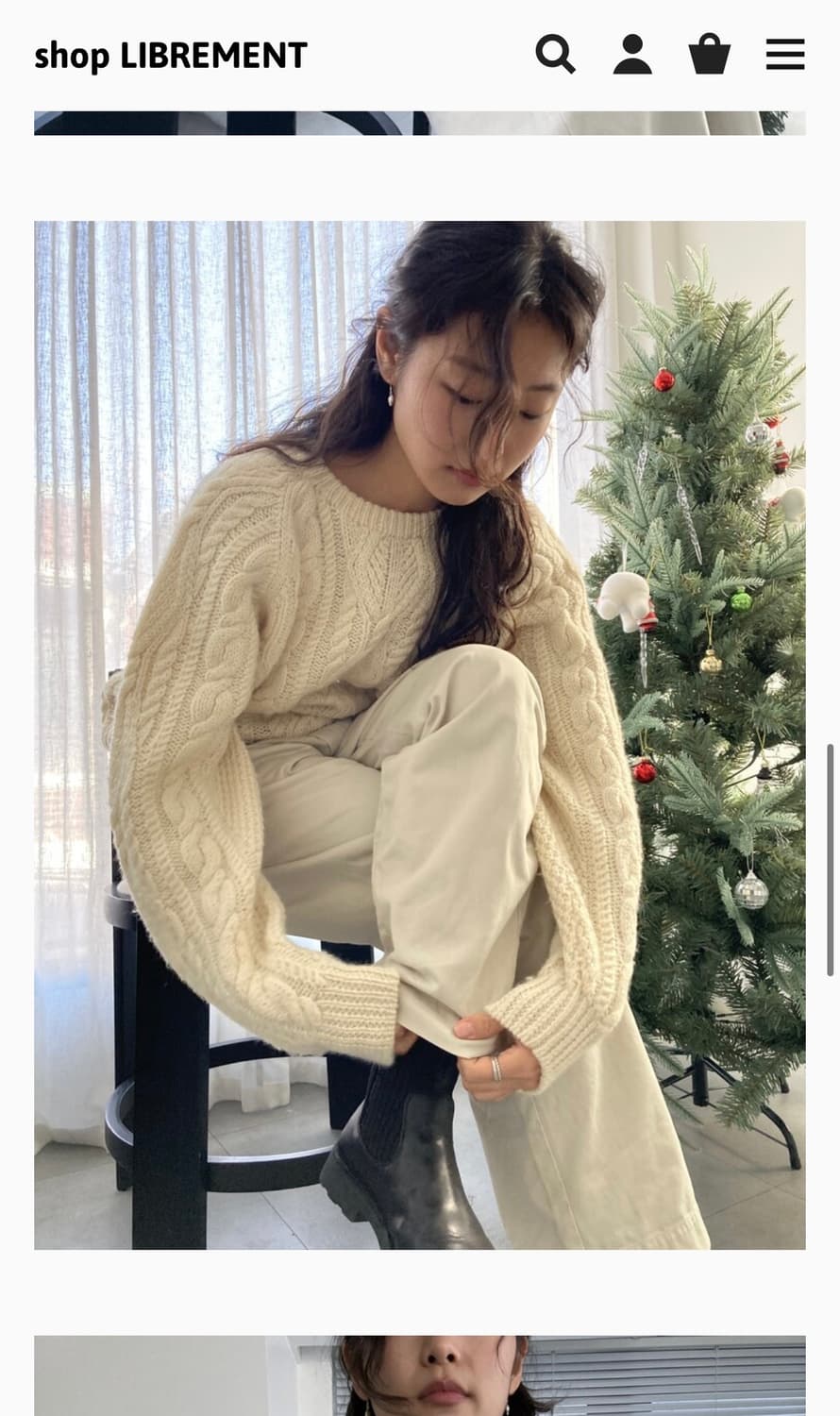 librement 아이보리 울니트 상품이미지3