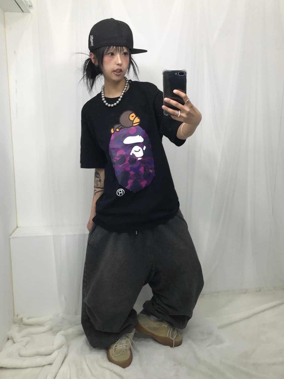 < Bape & BabyMilo Printing T-shirt > 상품이미지3