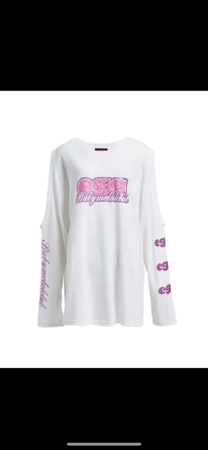 베이비메탈클럽 에그 콜라보 롱슬리브 화이트 상품이미지1