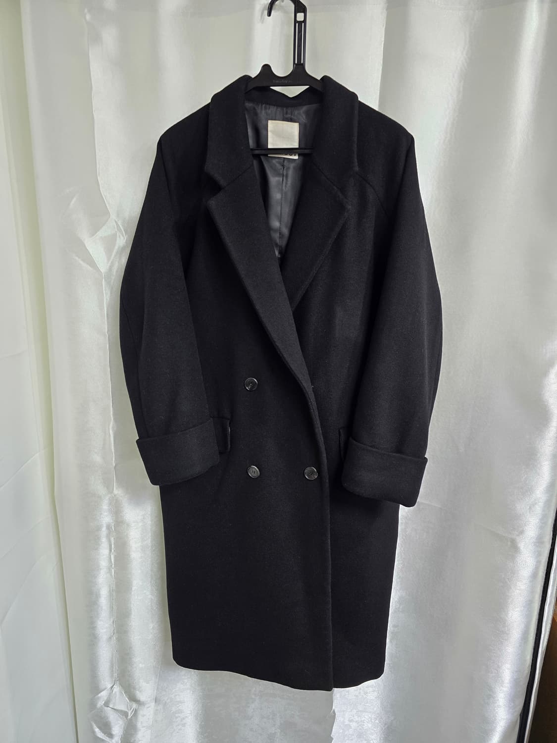 톰보이 블랙 더블 버튼 코트 (1795) 상품이미지1