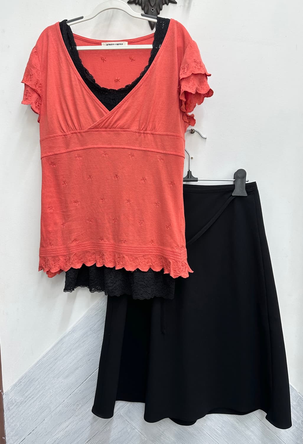 🍹하구미의 소중한 꿈 코디세트🍹러블리 갸루 지뢰계 랩스커트 프릴 상품이미지2