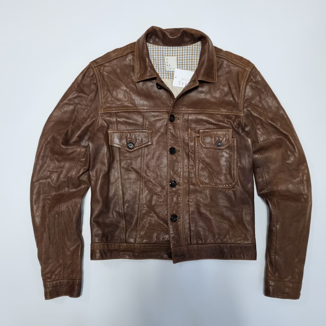 CY Choi 브라운 레더자켓  상품이미지1