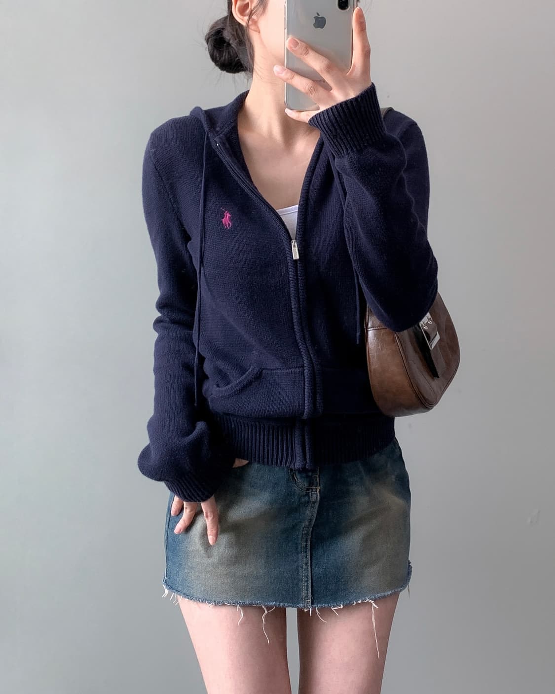 폴로 니트 후드집업 상품이미지2