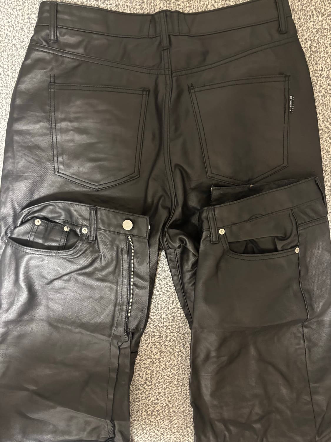 써저리 2m 블랙 레더 곱창진 L사이즈 상품이미지3