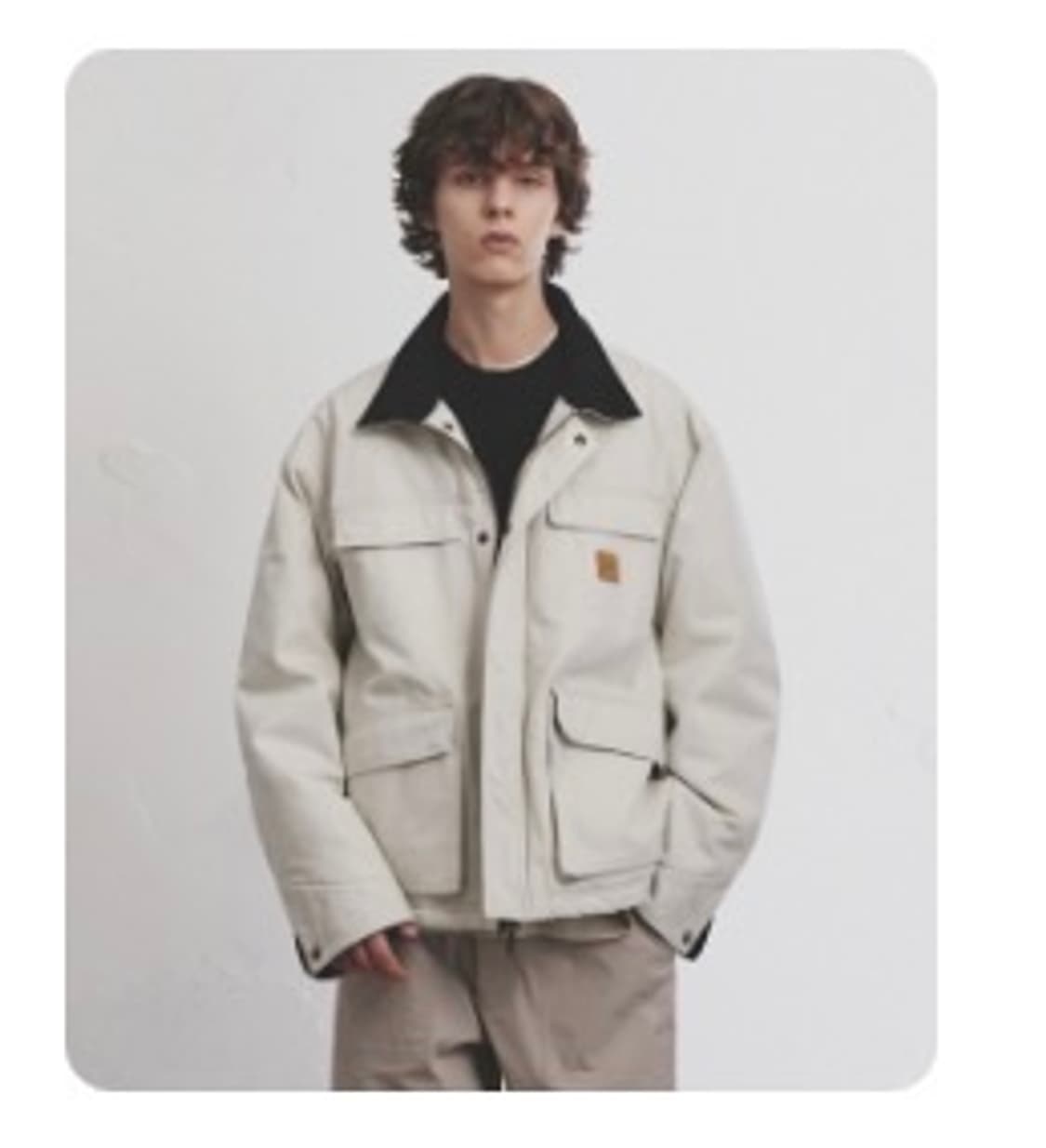 라퍼지스토어 VTG헤비 워크 패딩 자켓 워크자켓 크림 상품이미지1