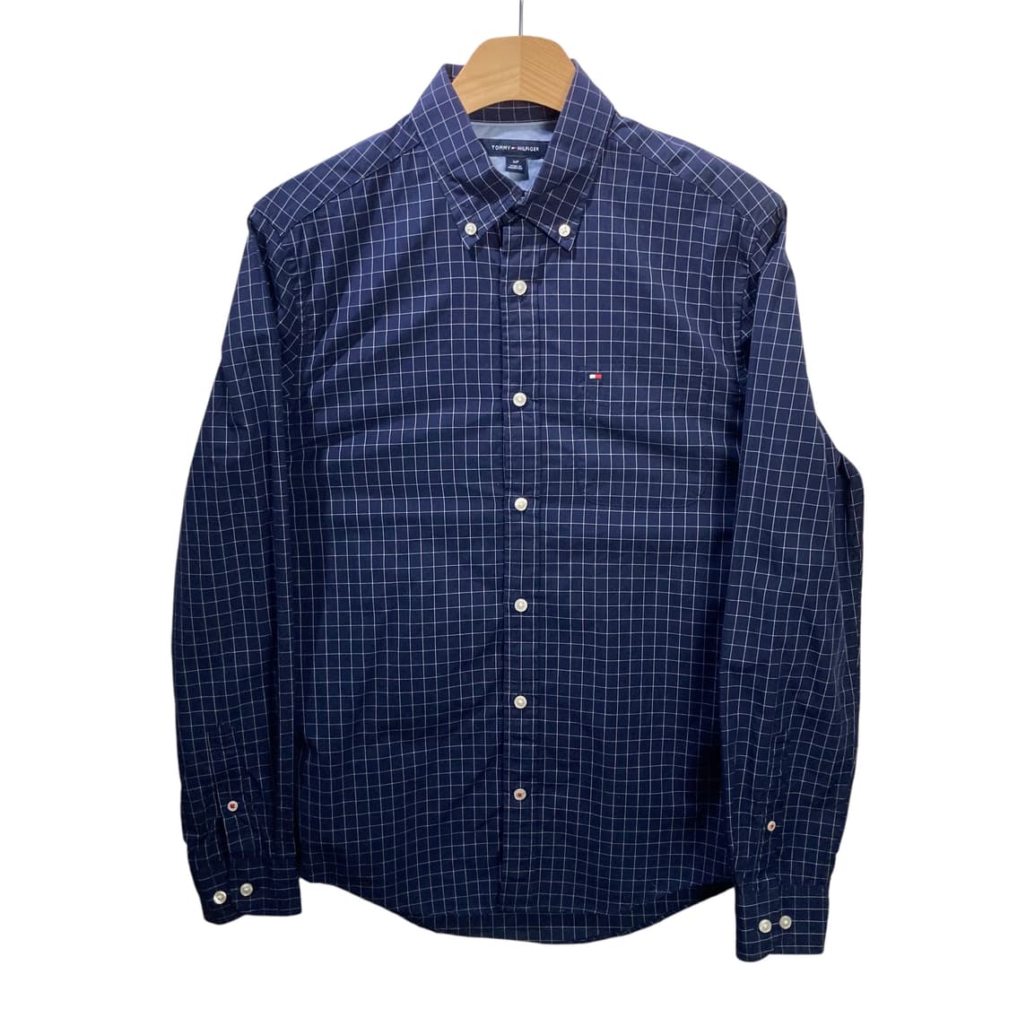 타미힐피거 딥블루 체크 셔츠 상품이미지2