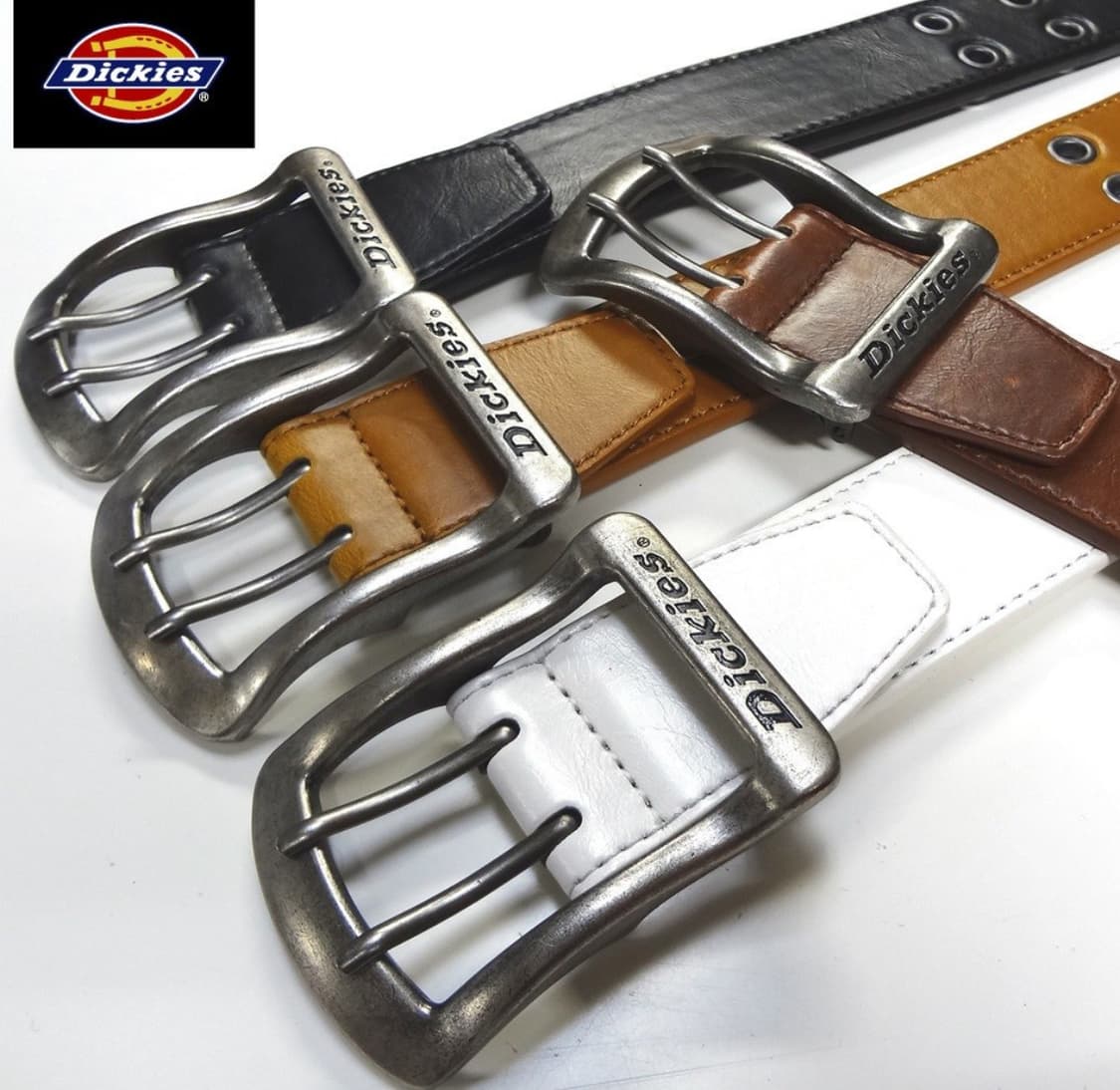 디키즈 Dickies 더블 아일렛 화이트 벨트 상품이미지1