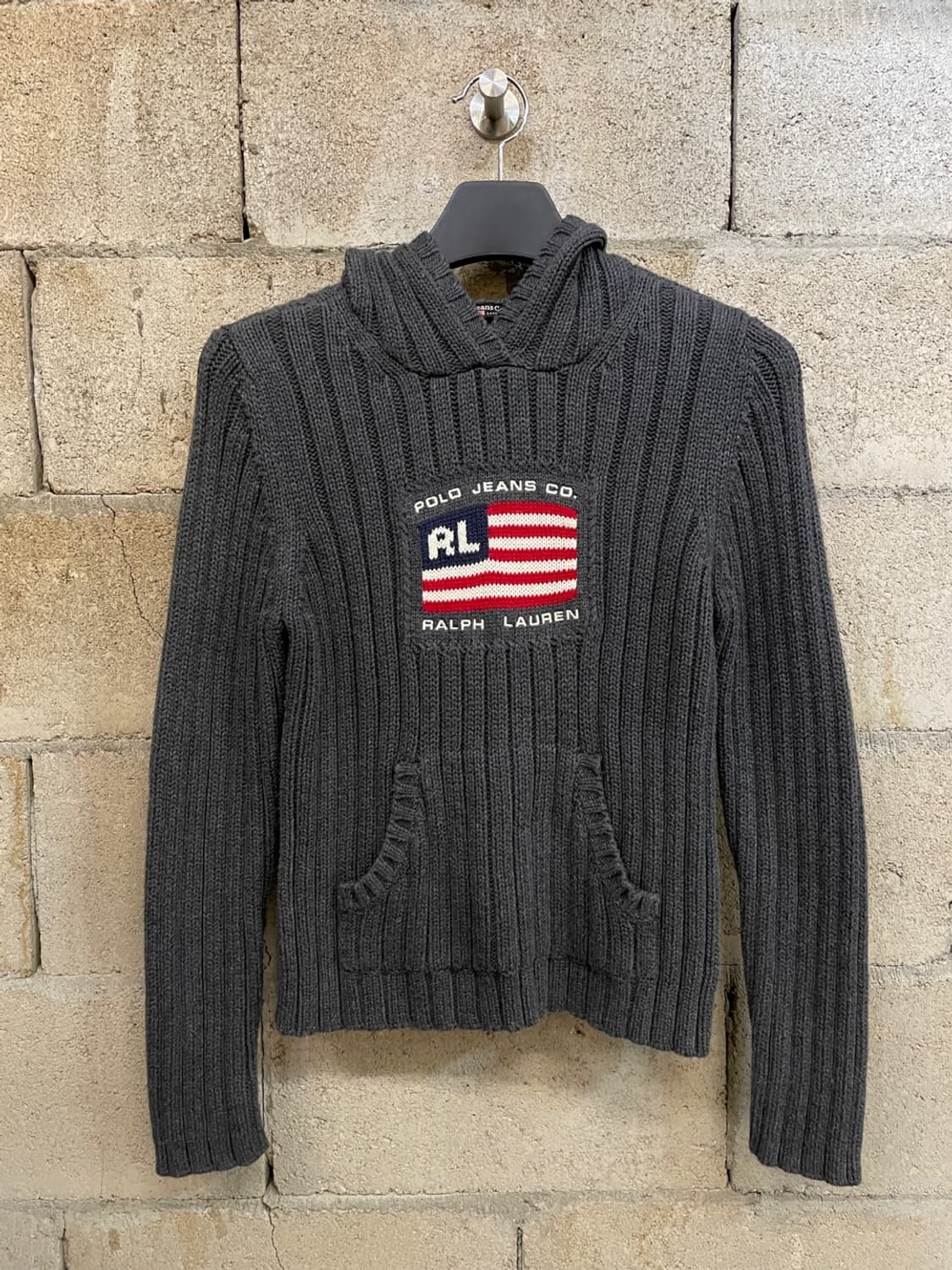 폴로 진스 컴퍼니 성조기 후드 니트  상품이미지1