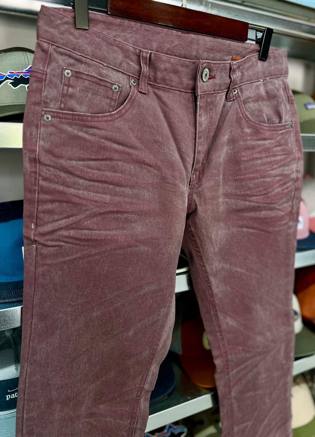 버건디/퍼플 데님pant (M ) 상품이미지3