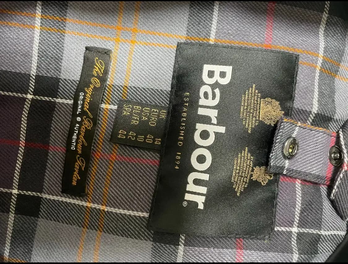 바버 비드넬 왁스 재킷 블랙 UK14 상품이미지2