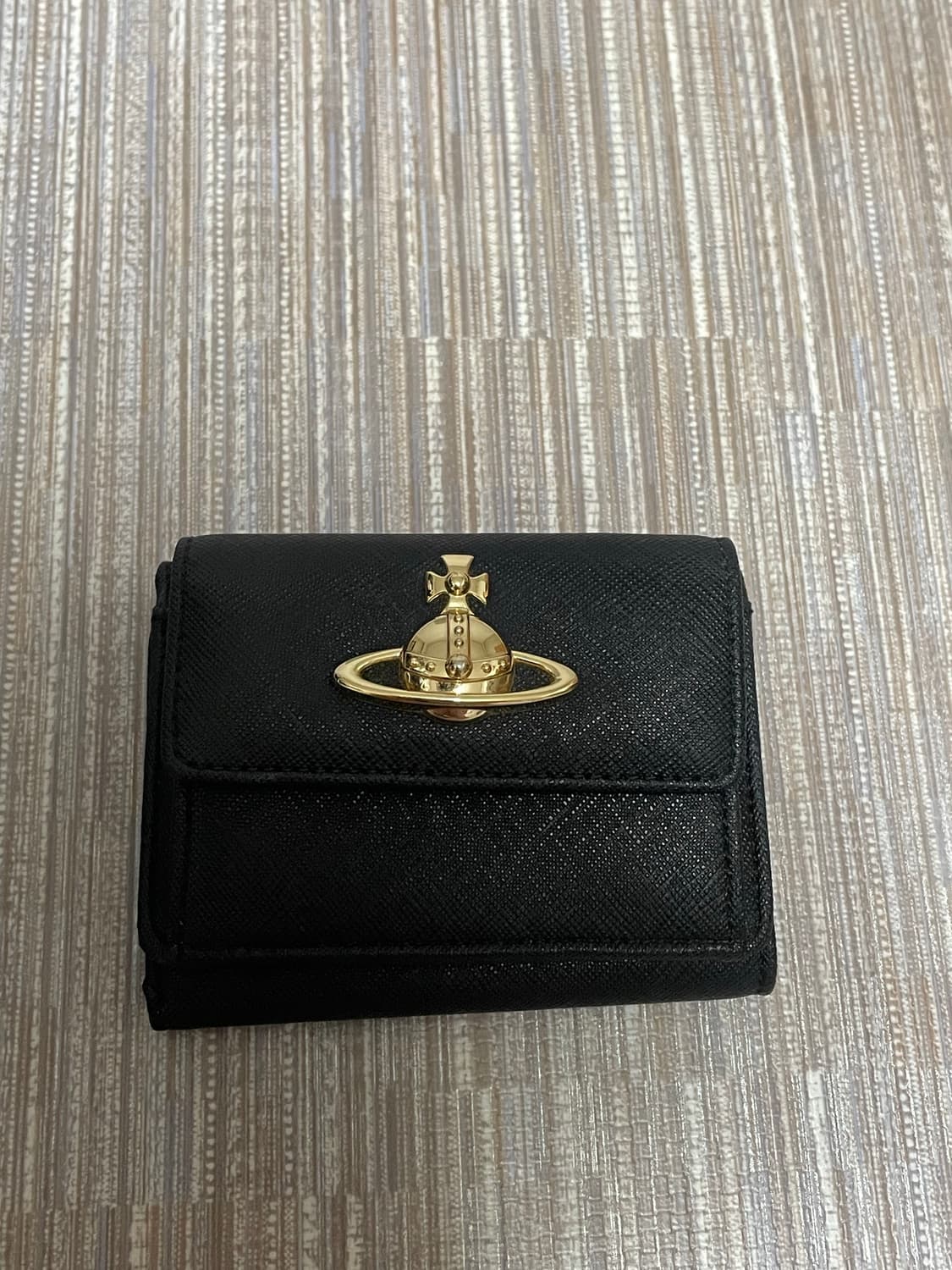 풀박)비비안웨스트우드 사피아노 블랙 카드지갑 반지갑 스몰 플랩 퍼스 상품이미지2