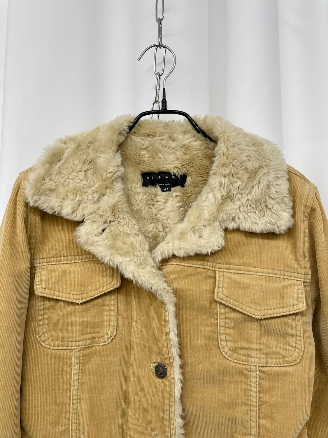 시슬리 코듀로이 양털 트러커 자켓 상품이미지7