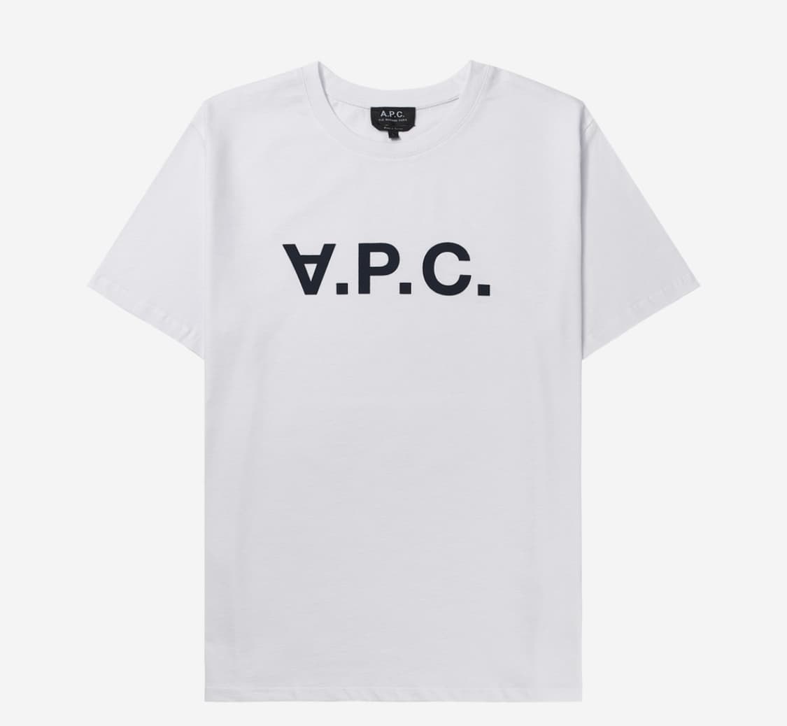 [3XL] 아페쎄 VPC 티셔츠 화이트 다크 네이비 상품이미지1